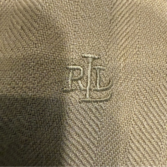 Lauren Ralph Lauren Women’s Button Up Shirt 3/4 Sleeve LINEN Khaki Sz XL - Picture 12 of 12